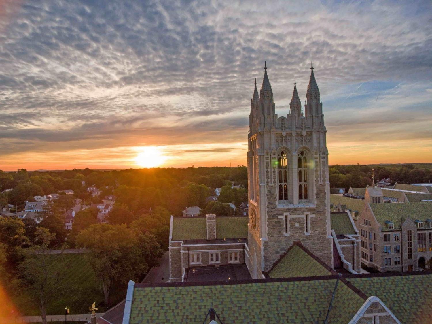 Gasson Hall at sunset